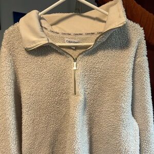 Calvin Klein women’s fuzzy pull over
